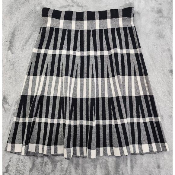 Sioni High Waist Pull On Skirt Size L Black Gray Stretch Office Career Preppy - Picture 3 of 10